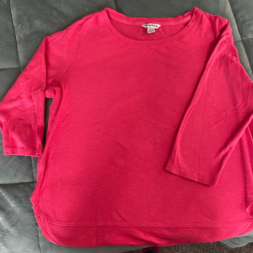 Tommy Bahama quarter sleeve shirt pink XL